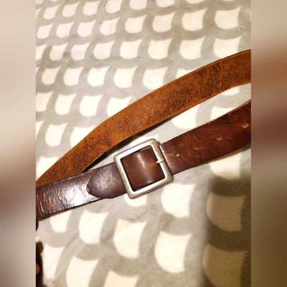Other - VINTAGE Brown leather belt- strong- gently worn sz 36